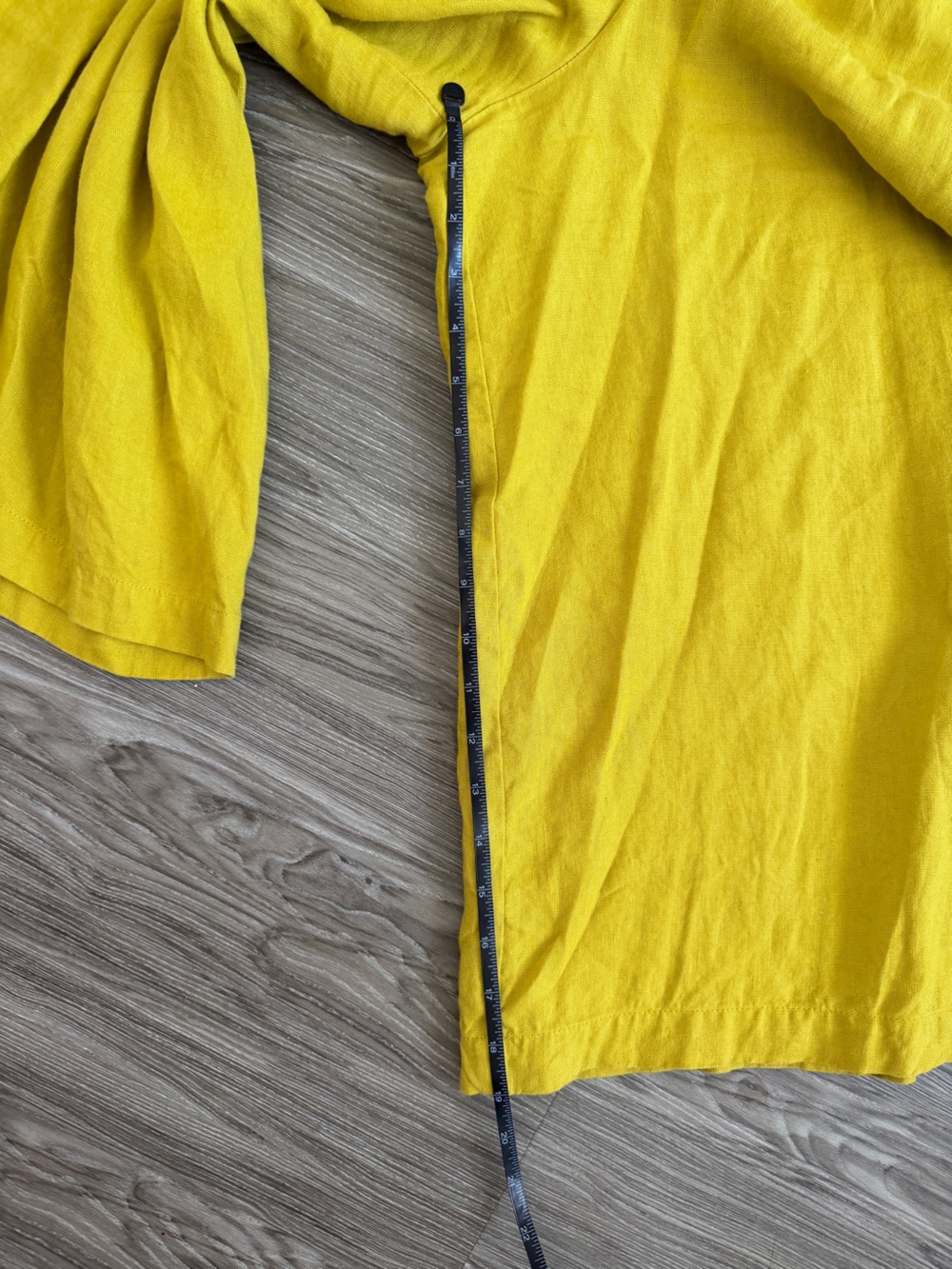 Not Perfect Linen • Barcelona Jumpsuit • Greenish Mustard • Size Medium/Large - Picture 9 of 10